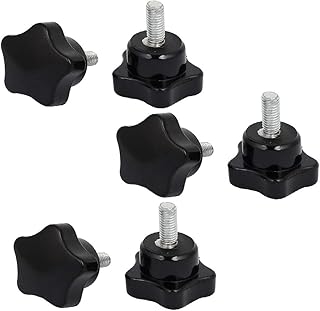 Lon0167 New M6x15mm Male Featured Thread 30mm Dia Reliable Efficacy Plastic Star Head Screw On Clamping Knobs 6pcs(id:491 1b 72 c07)