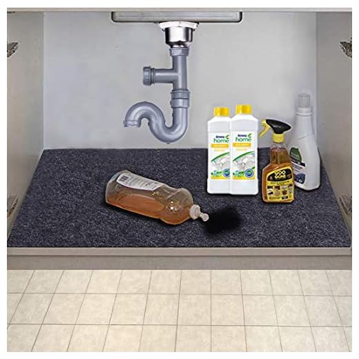 Under The Sink Mat,Kitchen Tray Drip,Cabinet Liner,Fabric Layer,Waterproof Layer,Reusable,Washable (36inches x 24inches)