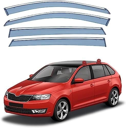 4 Pcs Car Wind Deflectors For Skoda For Rapid Spaceback NH1/2/3 2014-2023 Front Rear Side Window Visor Rain Smoke Guards Car Window Shades