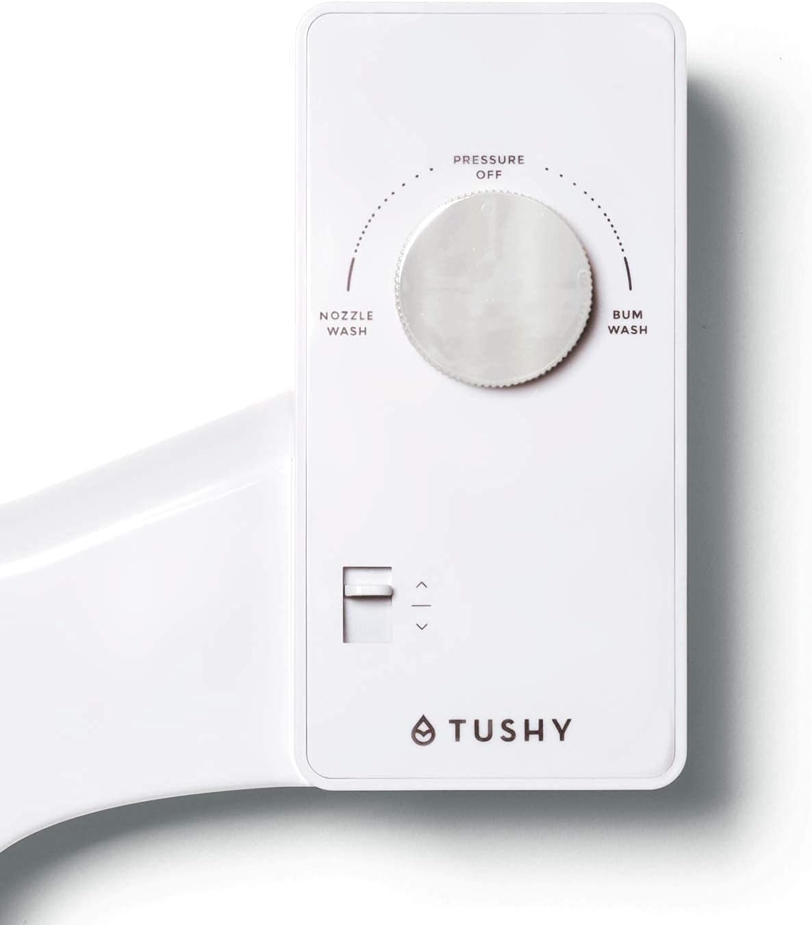 TUSHY Classic 2.0 Bidet Toilet Seat Attachment | Modern Sleek Design. Fresh Clean Water Sprayer. (Non-Electric Self Cleaning Adjustable Nozzle), White/Silver Knob - - 