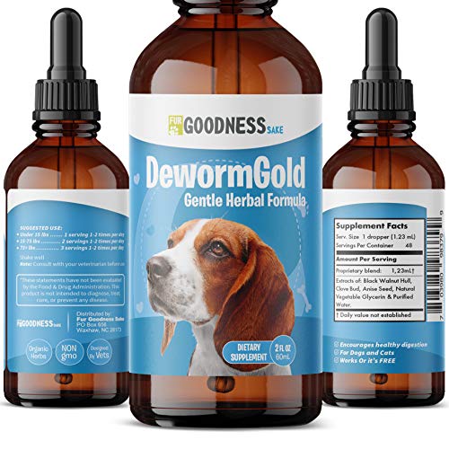 Fur Goodness Sake Dewormer for Dogs & Cats - DewormGold Protects & Prevents