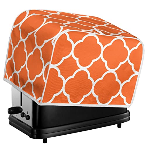 Salabomia 2 Slice Toaster Covers For Kitchen, Morocco Graphic Small Bread Maker Cover Washable Durable Bread Toaster Cover Dust Greasy Protection, Decorative And Anti-Scratch, Orange #TOP5