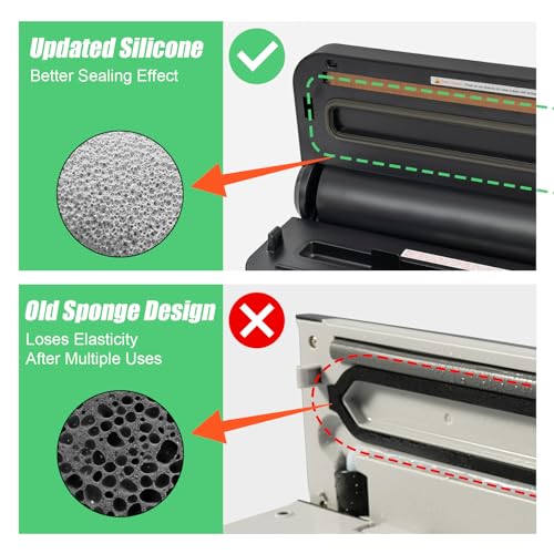 Etunia Vacuum Sealer, Vacuum Seal Machine for Dry/Moist Food Storage to Extend Fresh, 1 Air Hose for Food Containers, 2 Jar Sealers/Lids for Mason Jars - image 7