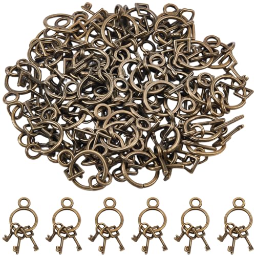 Breloques clés bronze antique steampunk pour boucles d'oreilles et collier