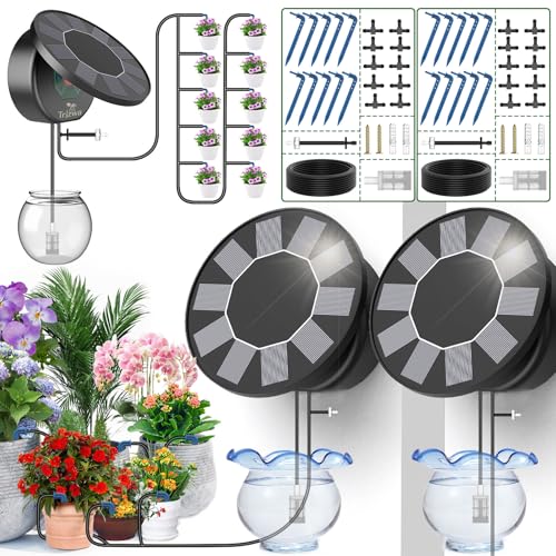 Solar Drip Irrigation Kit with Timer Controller (2 Pack)