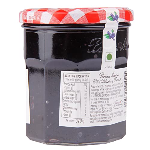 Image of Bonne Maman Wild Blueberry Preserve, Marmalade Fruit Jam, 7.9 oz / 225 g