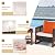 Tangkula 3 Pieces Patio Wicker Furniture Set, Rattan Outdoor Sofa Set w/Washable Cushion & Acacia Wood Coffee Table, Conversation Bistro Set for Garden Balcony Backyard (Beige)