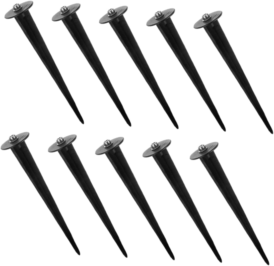 Mipcase 40pcs Solar Ground Stakes for Landscape Lighting Replacement Spikes for Outdoor Garden Lamps Easy to Install and Weather-Resistant Black