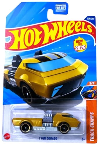 Hot Wheels Twin Dorado coche de juguete 1:64 dorado 2025 miniatura 1