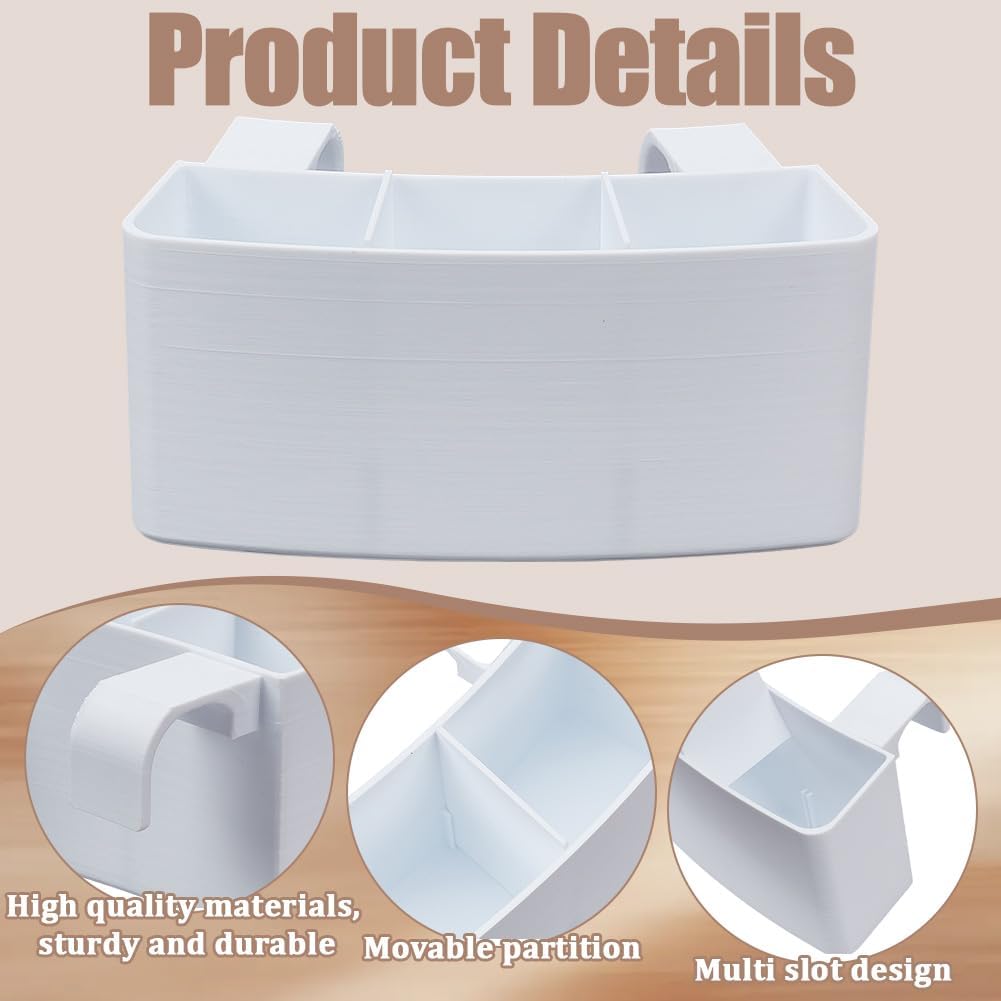 WEBEEDY 2 PCS Pottery Wheel Organizer Ceramic Tool Stand with Adjustable Slots Universal White Plastic Storage Rack for Sculpting Clay Tools Ceramics Studio Home Workshop Christmas Decoration