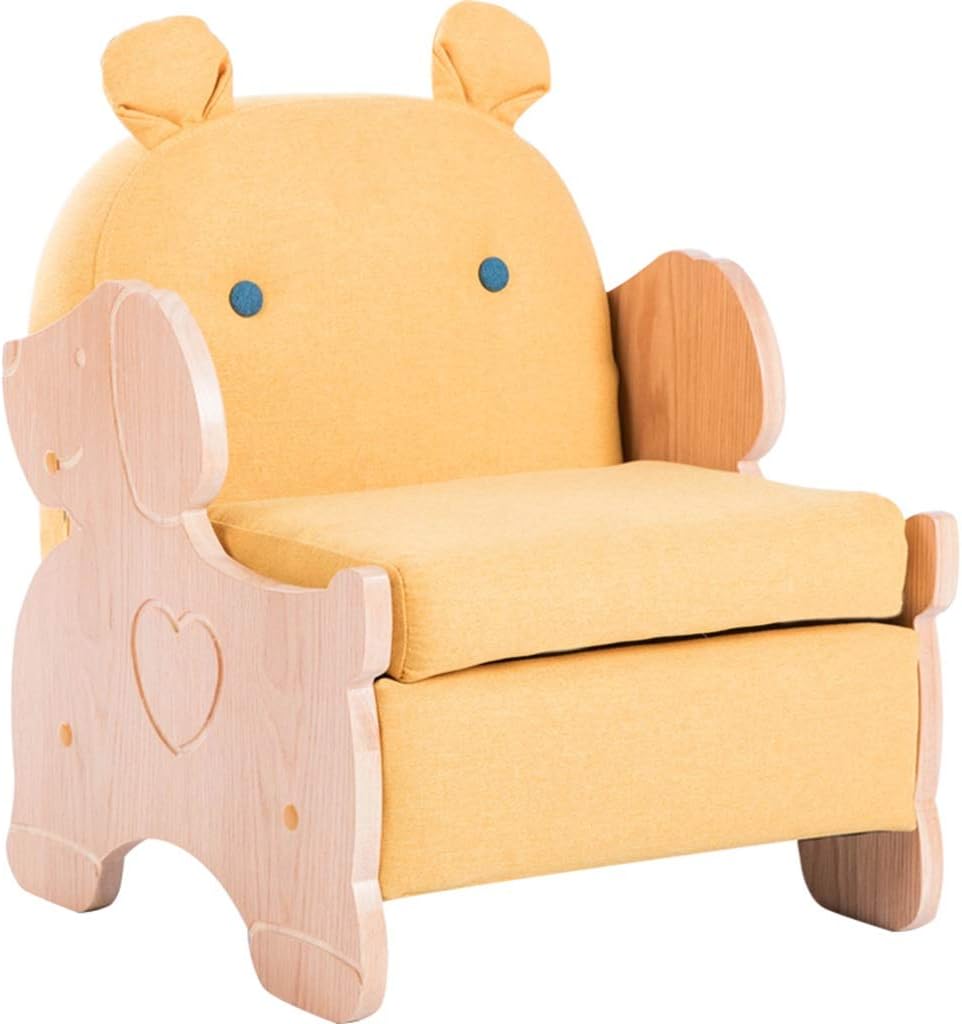 Couch Armchair Animal Cute Cartoon Boys and Girls Single Sofa Chair Study Chair in The Reading Corner of The Bedroom Load-Bearing 75kg (Color : Blue B Size: 504250cm) (Yellow C 50 * 42 * 50cm)