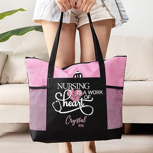 Bolso Tote personalizado para enfermera 18x13.5in miniatura 5