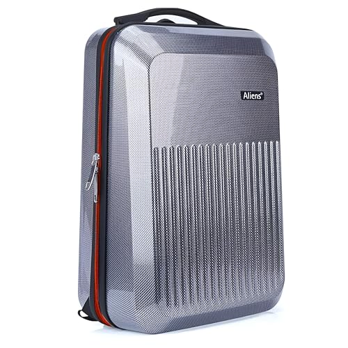 Image of Tukzer Hard Shell Laptop Travel Backpack Aliens Series-Polycarbonate Material with 7 Multi-utility Compartments for Laptops up to 15.6 inch,Tablets, ipad, smartphones,powerbank,HDD for Office & travel-RED