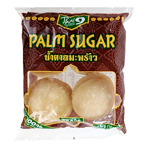 Thai 9 Thai Palm Sugar Blocks for Cooking Baking Desserts Drink 454g HALAL