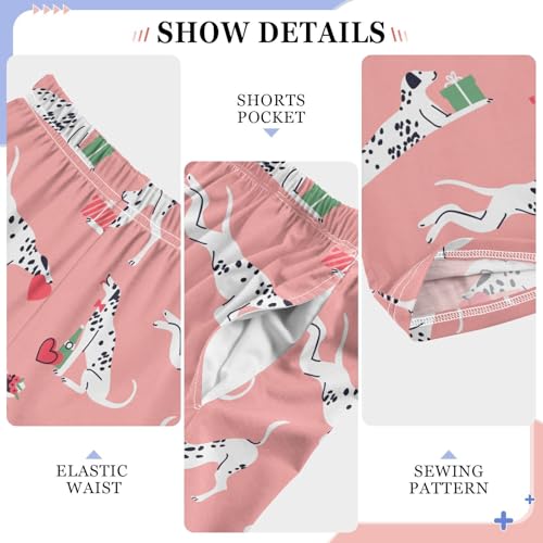 ZZXXB Dalmatian Dog Gift Boys Long Pants Soft Trousers Elastic Waist Kids Lounge Bottoms with Pockets S-XL4