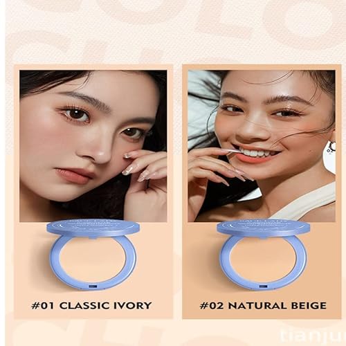 Oil Control Face Pressed Powder, Matte Smooth Setting Powder Makeup, Waterproof Long Lasting Finishing Powder,Flawless Lightweight Face Cosmetics, Natural Nude Makeup Cosmetic (Natural Beige) #TOP3