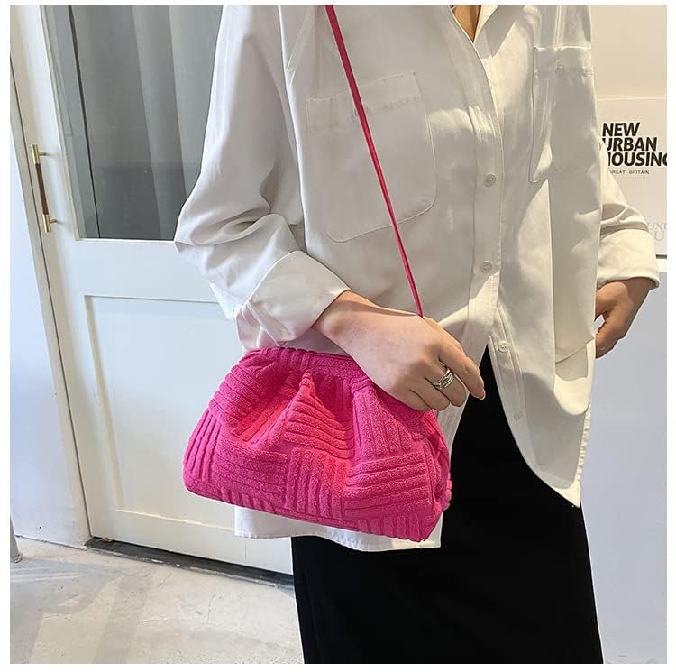 Women's Soft Cloud Bag - Fashion Dumpling One-shoulder Tote - Pleated Pouch Y2K Tote3