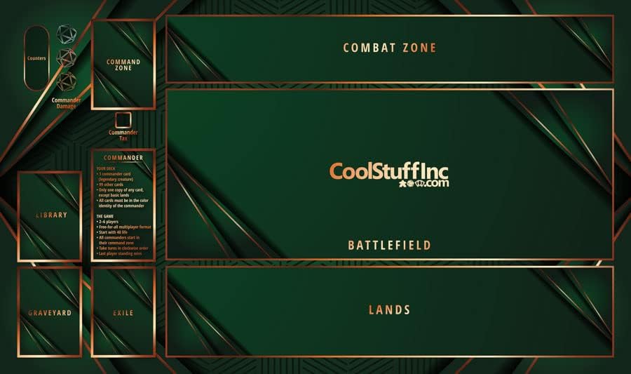 Magic: The Gathering New Player Play Mat (Commander) (Green Left)