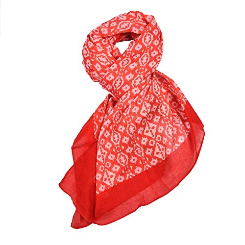 Image of AQVA Printed Cotton Scarf, Soft Scarves Stoles for Summer & Winter for Women & Girls (Size: 75 x 43 Inches)