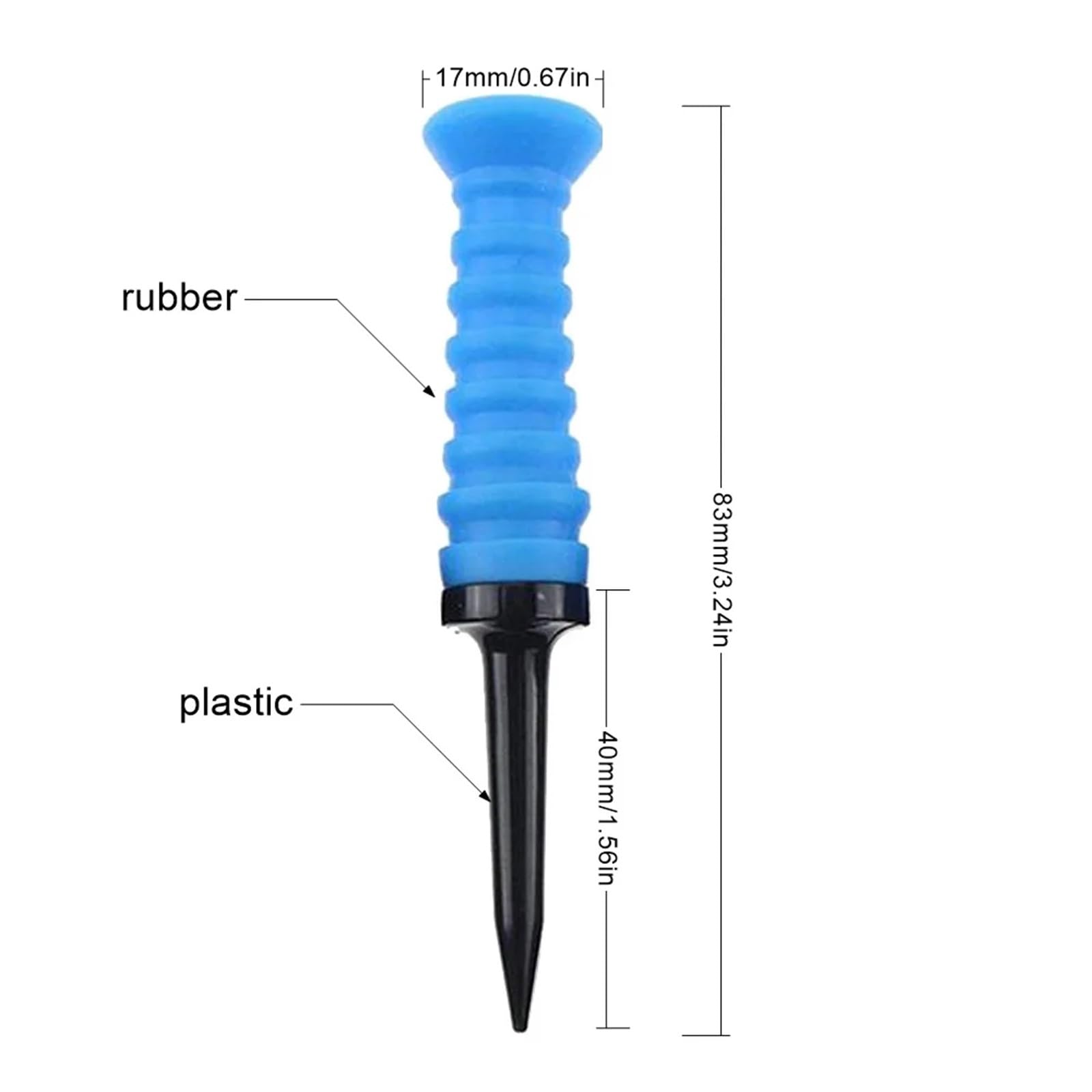Golf Tee 5Pcs Golf Gummi Tee 83,0mm Golf Ball Halter Golf Elastischen Ball Tee for Golf Üben FüR Einen Idealen Abschlag