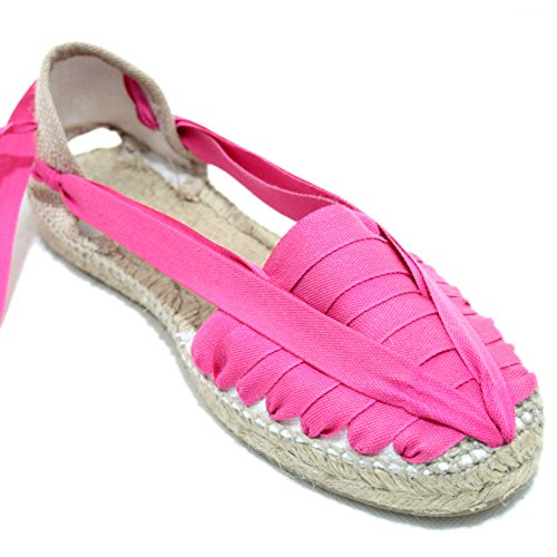 Alpargata fuchsia sept Vetas espadrille artisanale lanières 26