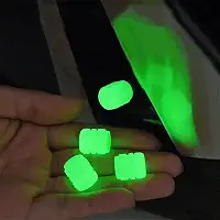 Kit 2 Tampas Bico Pneu Brilham no Escuro, Carro Moto Bicicleta, Vermelho (Verde)