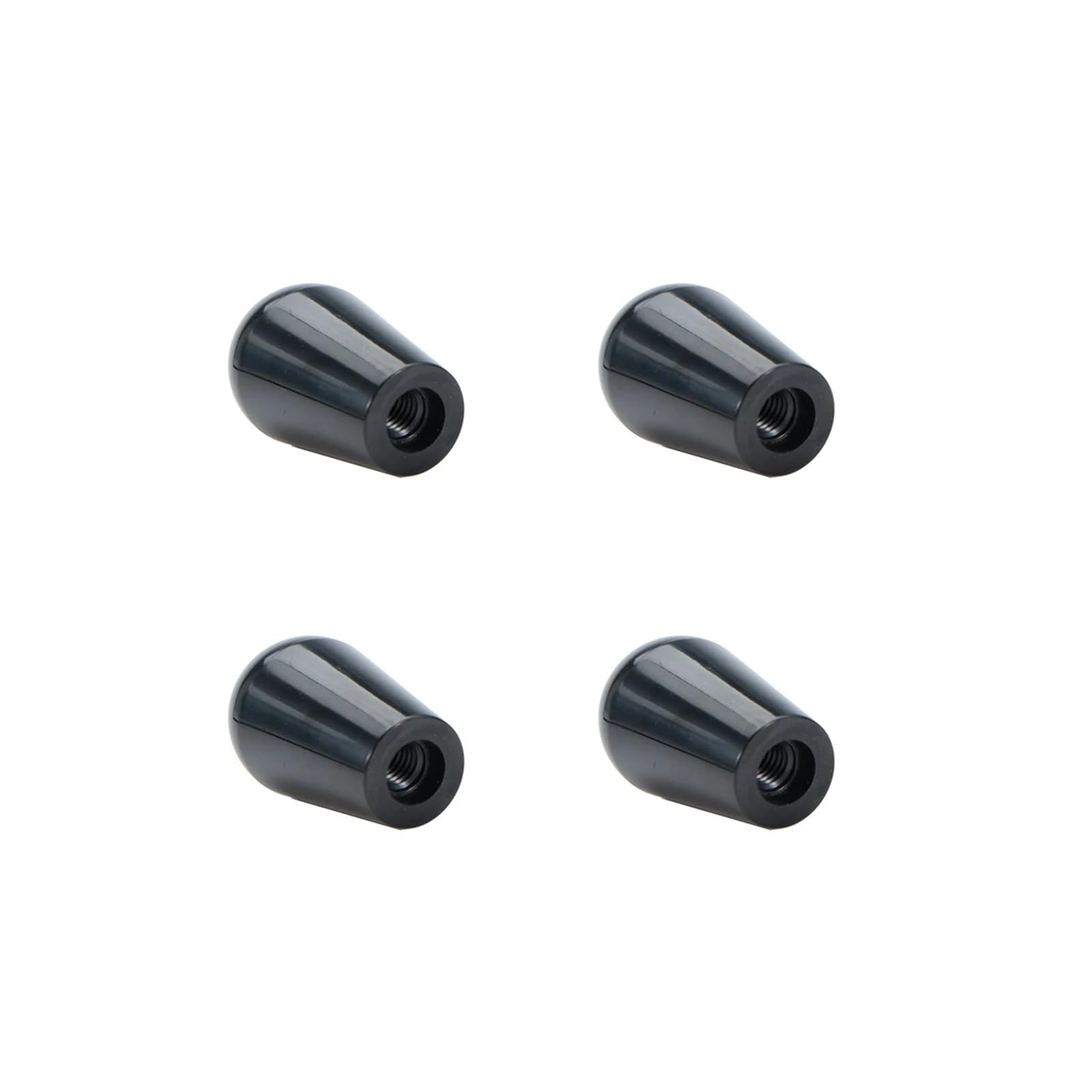 HEXHUASR Black Plastic Faucet Handle Beer Tap Handle 4pcs/lot 3/8" Threading Round Cylindrical Handle Replacement Homebrew Kegging Parts(Short Handle)