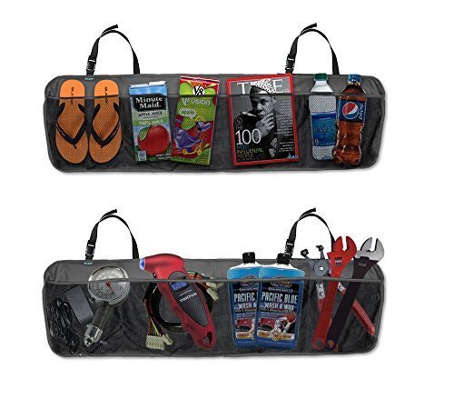 Travel Multi Pocket Car Back Seat Organizer, PU Leather Car Seat Storage Bag with Tablet Holder, Tissue Pocket, Bottle Holder & Multi Compartments, Car Backseat Organizer for SUV,-picture-15