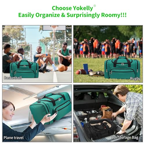 Image of Sports Duffel Bag 20 inch for Travel Gym - Green