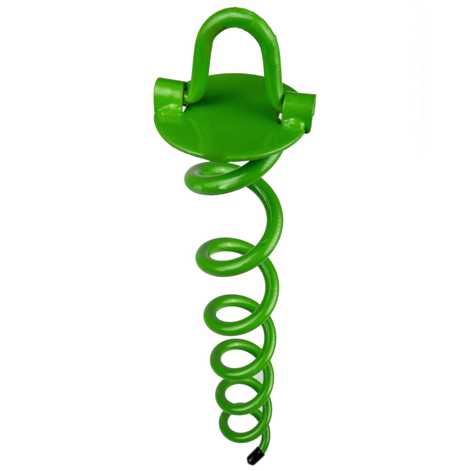AshmanOnline 16 Pouces en Spirale ancrage au Sol Vert Couleur - idéal pour Animaux, tentes sécurisation, marquises, cabanons, Ports, Voitures balançoires