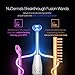 4-Piece Fusion Wand Acessory Set for Nuderma Wands - NuDerma NOT Included - Neon & Argon Fusion Glass applicators for Nuderma – High Frequency Upgraded Fusion Wand Set Compatible with Nuderma Systems