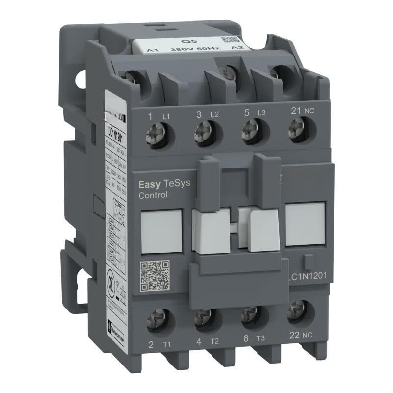 Contacteur tripolaire LC1N1201Q5N Schneider Electric pour commande de moteur triphasé