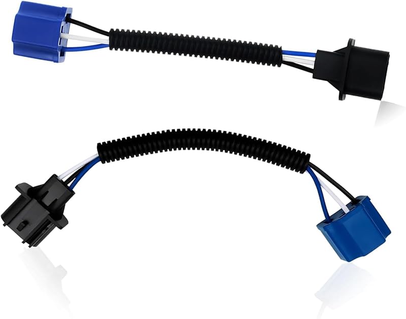 Adaptador automotivo H13 macho para H4 fêmea MOXRUQ com fio de 24 cm – 2 unidades