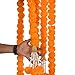 Krati Exports 5 Pc 5 feet Long Marigold Garland for Decoration Long Strands Artificial Marigold Flowers | Indian Décor for Pooja | Wedding | Christmas | Diwali Decor (Orange)