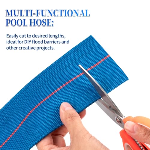 4" x 100ft Pool Backwash Hose Heavy Duty PVC Discharge Hose Lay-Flat Water Hose Fleaxible Reinforced Pump Drain Pipe for Water Transfer with 2 Clamps,Burst Resistant,No Leak by Geowaky - Image 6