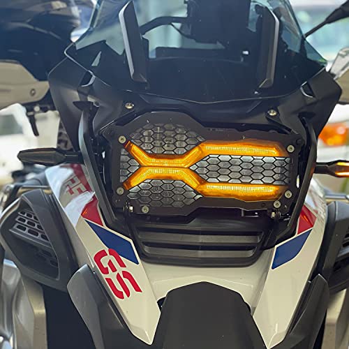 Headlamp Protector Motorcycle Front Headlight Grille Guard Protector Cover Modification Replacement For Bmw R1250Gs Adventure 40Th Anniversary Edition 2018-2021 R1200Gs Lc Adv 2013-2021(Orange) #TOP2