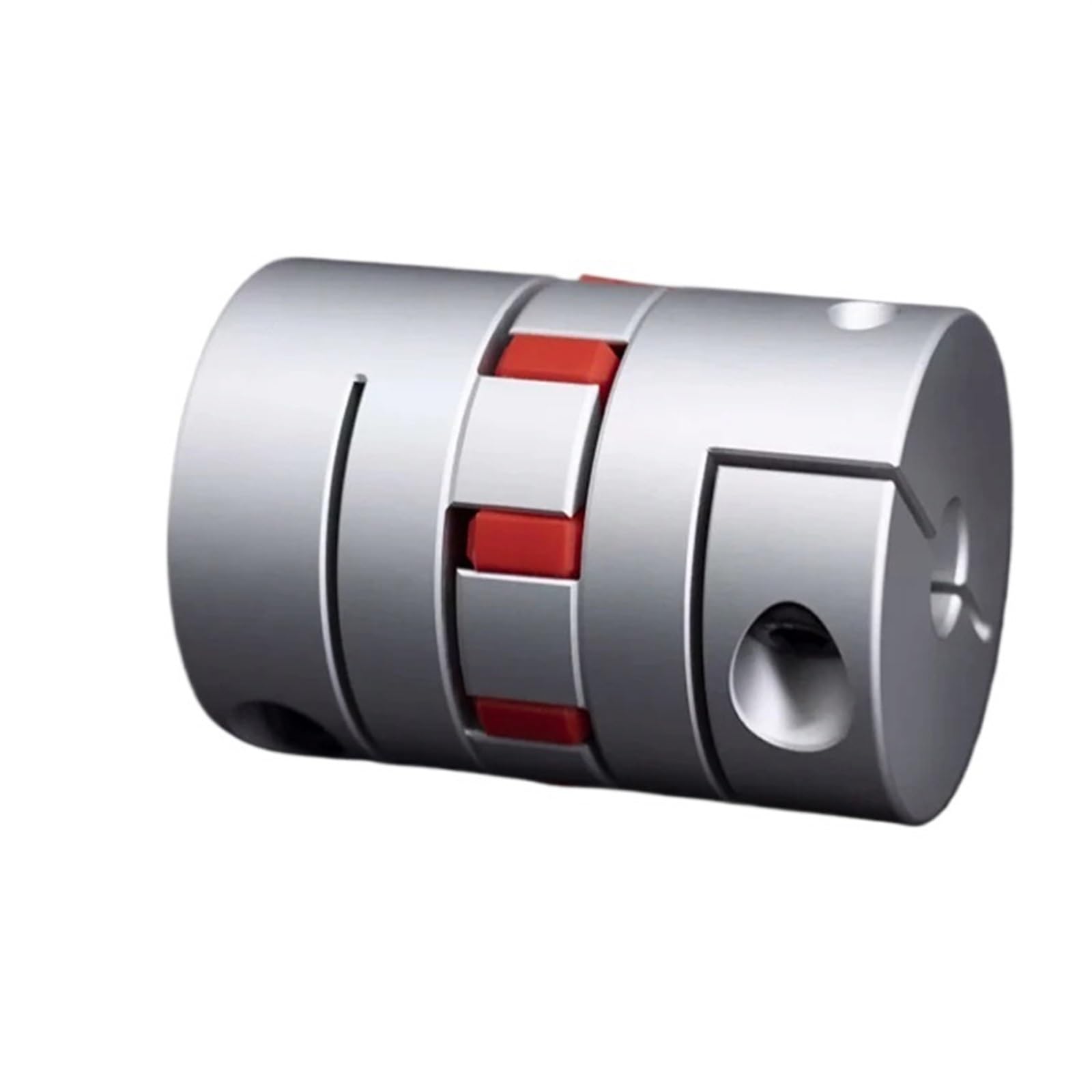 Acoplador D65 L80 de aluminio ciruela, conector de motor de acoplamiento de eje flexible, 65 mm de diámetro, 80 mm de longitud, acoplador flexible CNC Ranurado Elástico(22mm to 38mm)