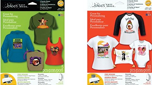 EK Success Brands Jolee's Boutique Easy Image Iron-on Transfer Paper, Dark Fabrics and Light Fabrics Bundle