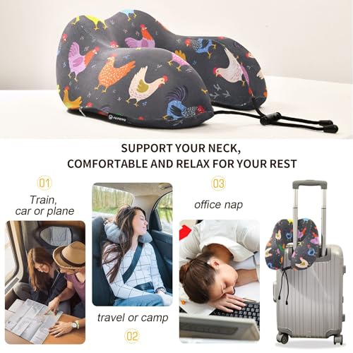 Almohada de viaje de espuma viscoelástica ajustable miniatura 4