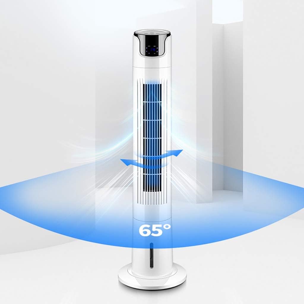 Tower Type Air Cooler Remote Air Purifier Silent Air Conditioner Air Purification Suitable for Living Room Bedroom Kitchen Etc White 110x30cm