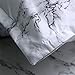 NTBED Marble Duvet Cover Sets Queen Grey White,Soft Lightweight Microfiber Bedding Quilt Cover Sets，Modern 3pcs Printed Bed Set for Men Women Teens Girls Boys