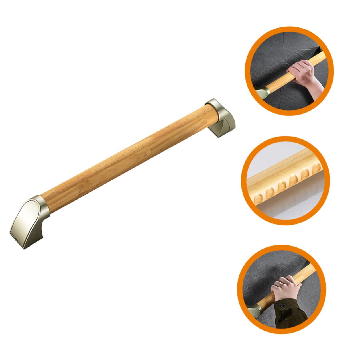 Badewannenhandlauf mit Multifunktionalem Design aus Aluminiumlegierung und Holz Einfacher Montage für Sicheres Halten in Dusche und Badezimmer