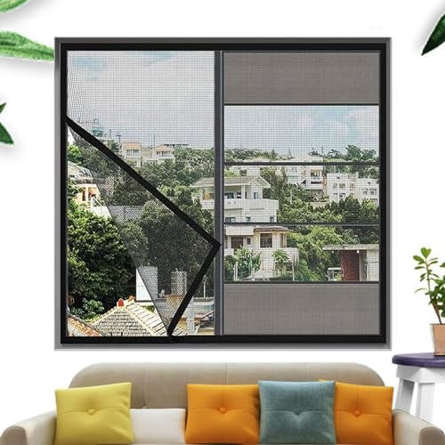 Mosquito Net Fabric for Door and Window, 115x190cm Self-Adhesive Mosquito Nets for Windows, Window Mosquito Net for Indoor, Outdoor Mosquito Net for Windows