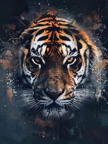 Paint by numbers kits tigre abstrait 80x110cm peinture acrylique toile DIY
