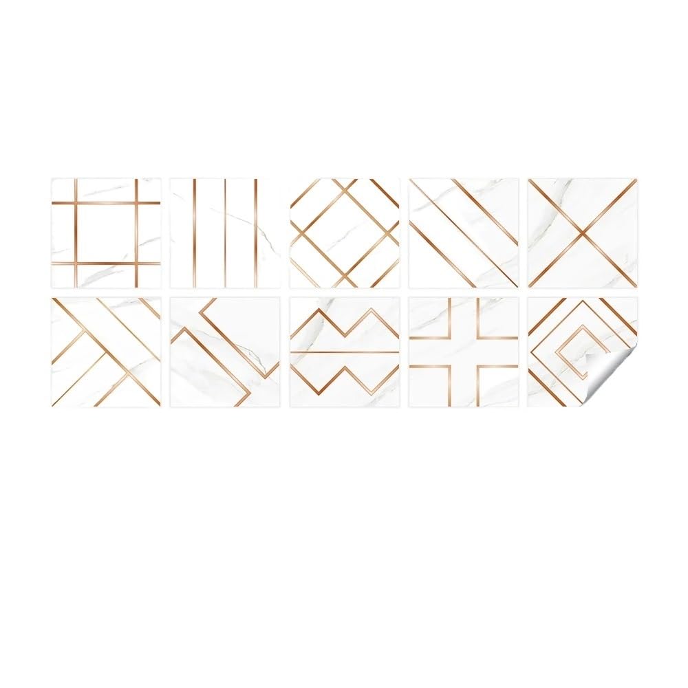 Wall Tile Sticker Tile Stickers Living Room Decoration Mural Wallpaper Abstract Pattern Removable Wall Sticker(Color1,Size1)