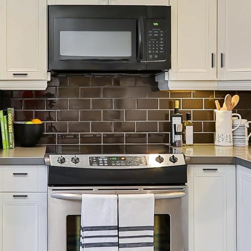 Image of Ravinte 40 Pack | 6'' Cabinet Pulls Matte Black Stainless Steel Kitchen Drawer Pulls Cupboard Pulls Cabinet Handles 6 inchLength with 3.75 inch Hole Center