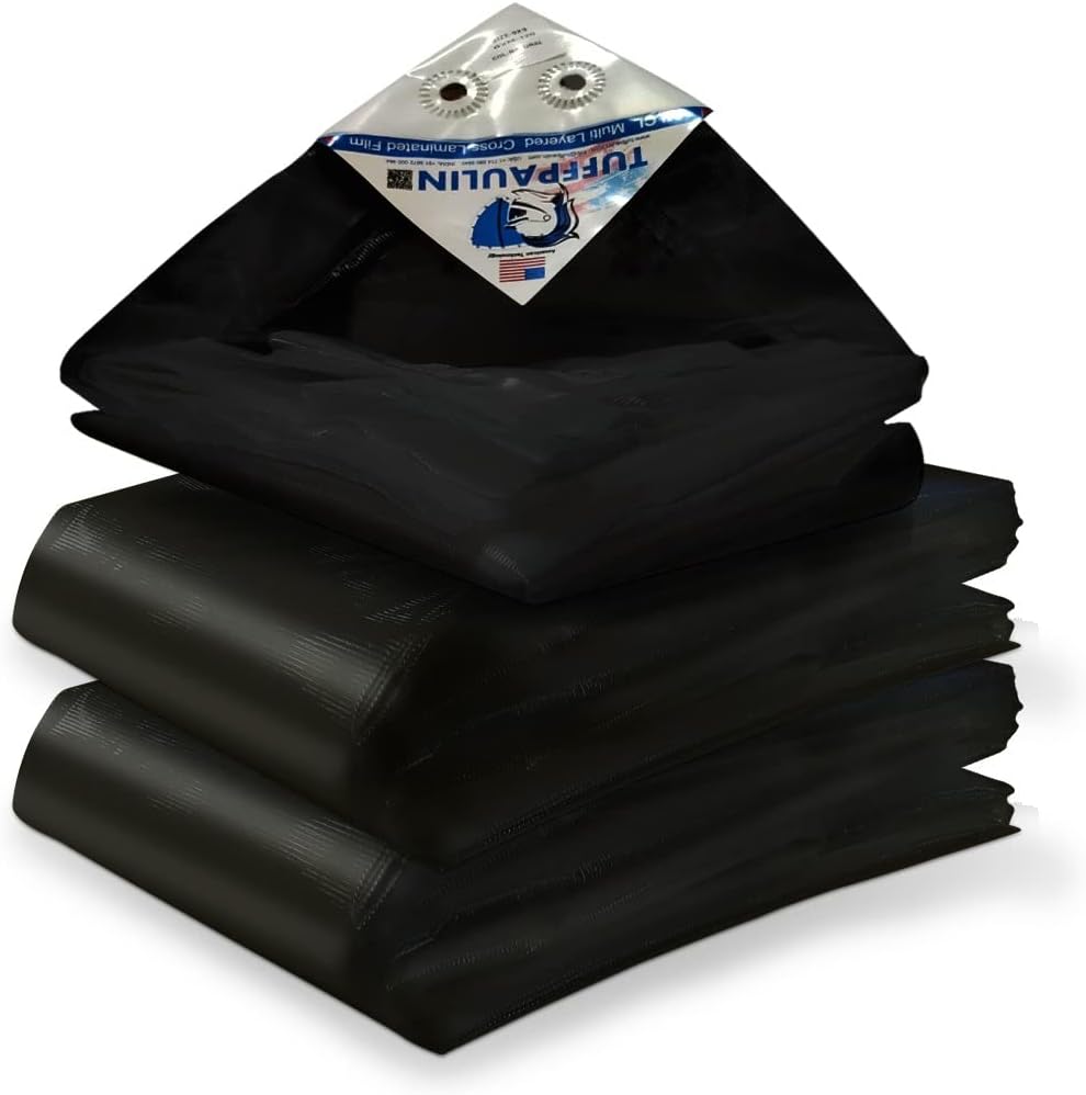 TUFFPAULIN 30FT X 30FT 120 GSM Transparent Tarpaulin Tirpal Tadpatri Tharpai Thadika, Extra Strong, Reinforced Eyelets, UV Resistant, 100% Waterproof Virgin, 6 Layer MLCL 3D Rib Technology-1 No.