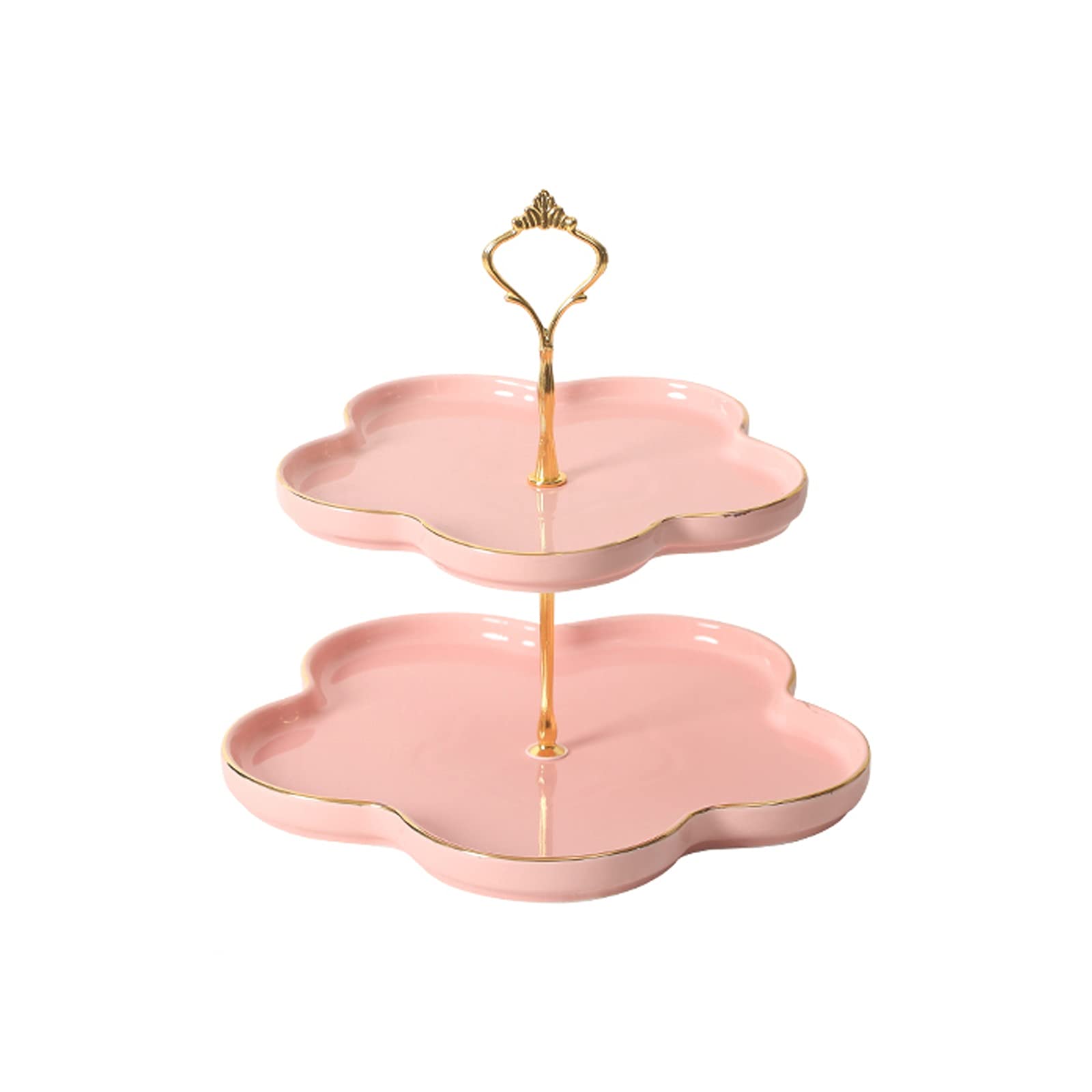 Soporte para Pasteles de cerámica, Mesa de postres Multicapa, Expositor de Cupcakes Desmontable, Plato para Pasteles de Frutas para el té de la Tarde, Soporte para Pasteles de Boda, Torre para cupcak