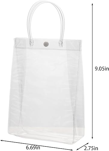Miniatura 2 de 16 bolsas de regalo de PVC transparente con asas, bolsas de regalo de plástico transparente reutilizables para celebraciones, fiestas, bodas,