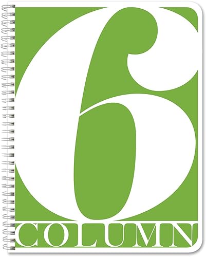 BookFactory Libro de registro de 6 columnascuaderno de registro de columnacuaderno (6 (seis columnas en formato de libro columnar) - 100 páginas,